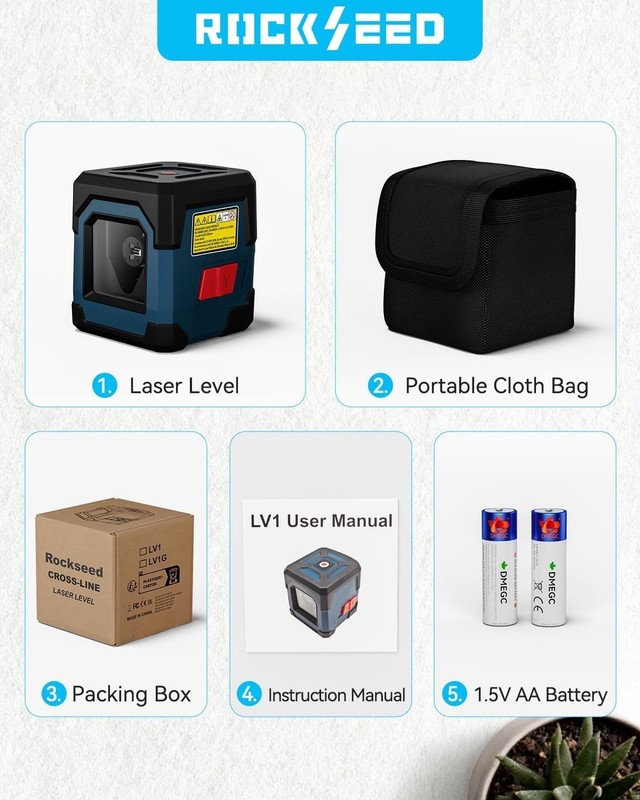 Laser Level Cross Line Self-Leveling Vertical Horizon Lines Rotatable 360 Degree gallery