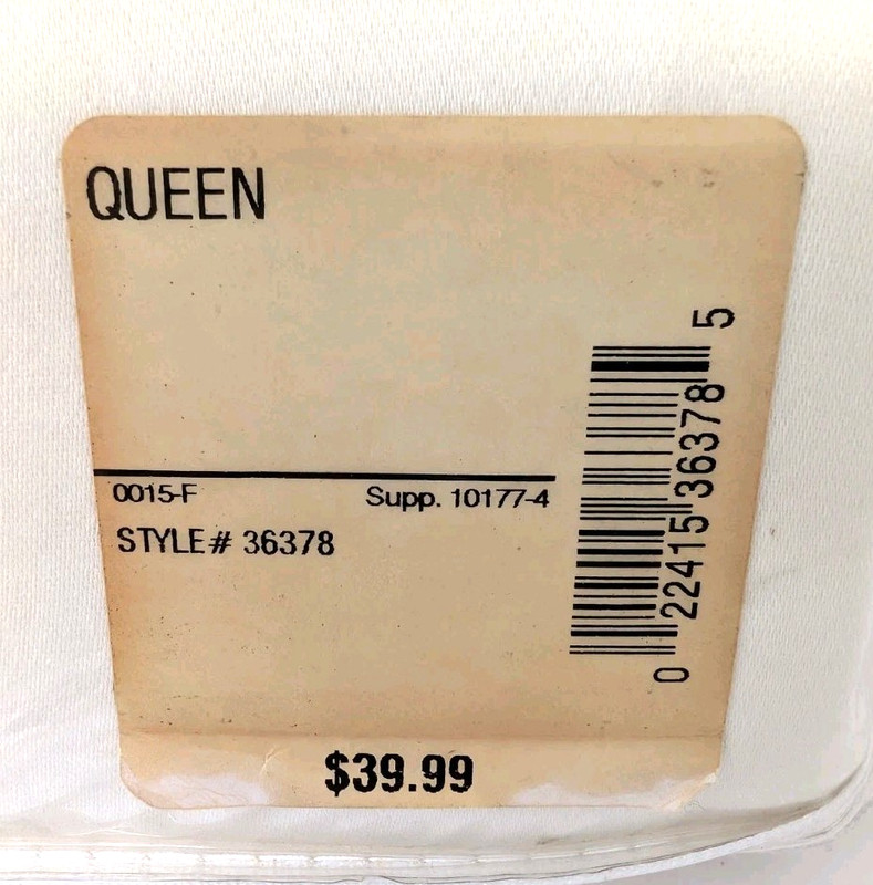 Teflon Stain Repellent Featherbed Protector Queen Cotton Sateen 220 tc NOS READ gallery