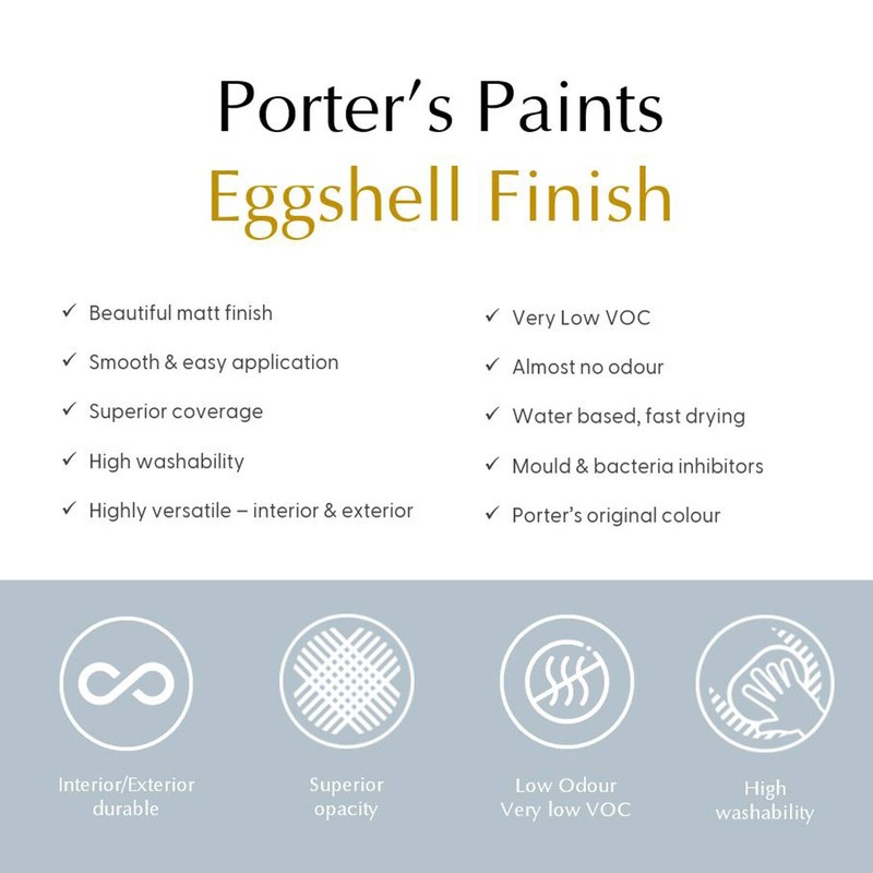 PAINT BROADWALL PORTERS 2L EGGSHELL COUNTRY ROAD gallery