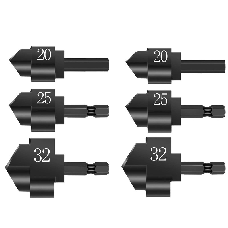 1/4" Hex Shank Design 6Pack PPR Lifting Stepped Drill 20mm/25mm/32mm Diameter gallery