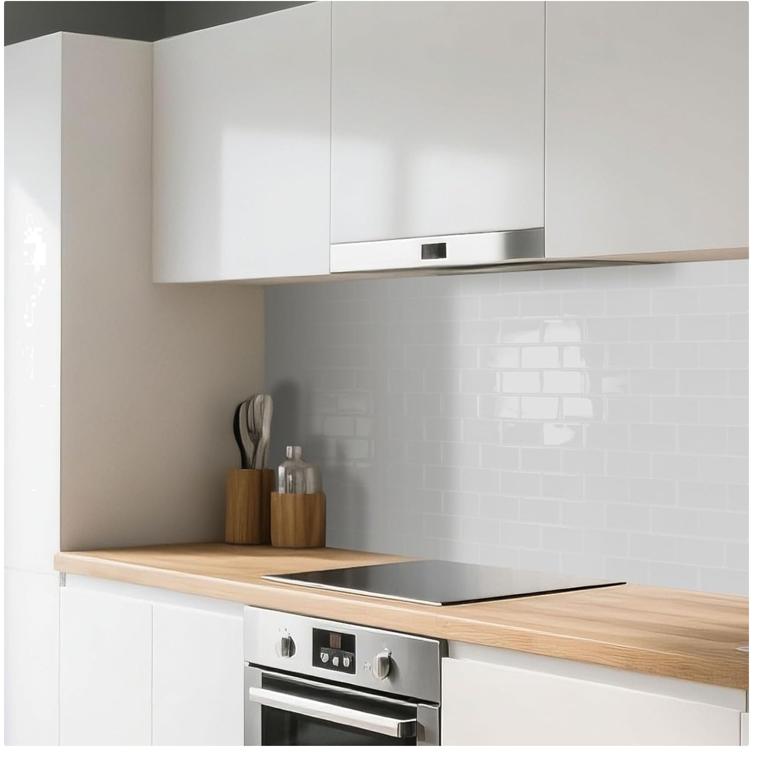 White Washed Peel and Stick Backsplash - Thicker Design gallery