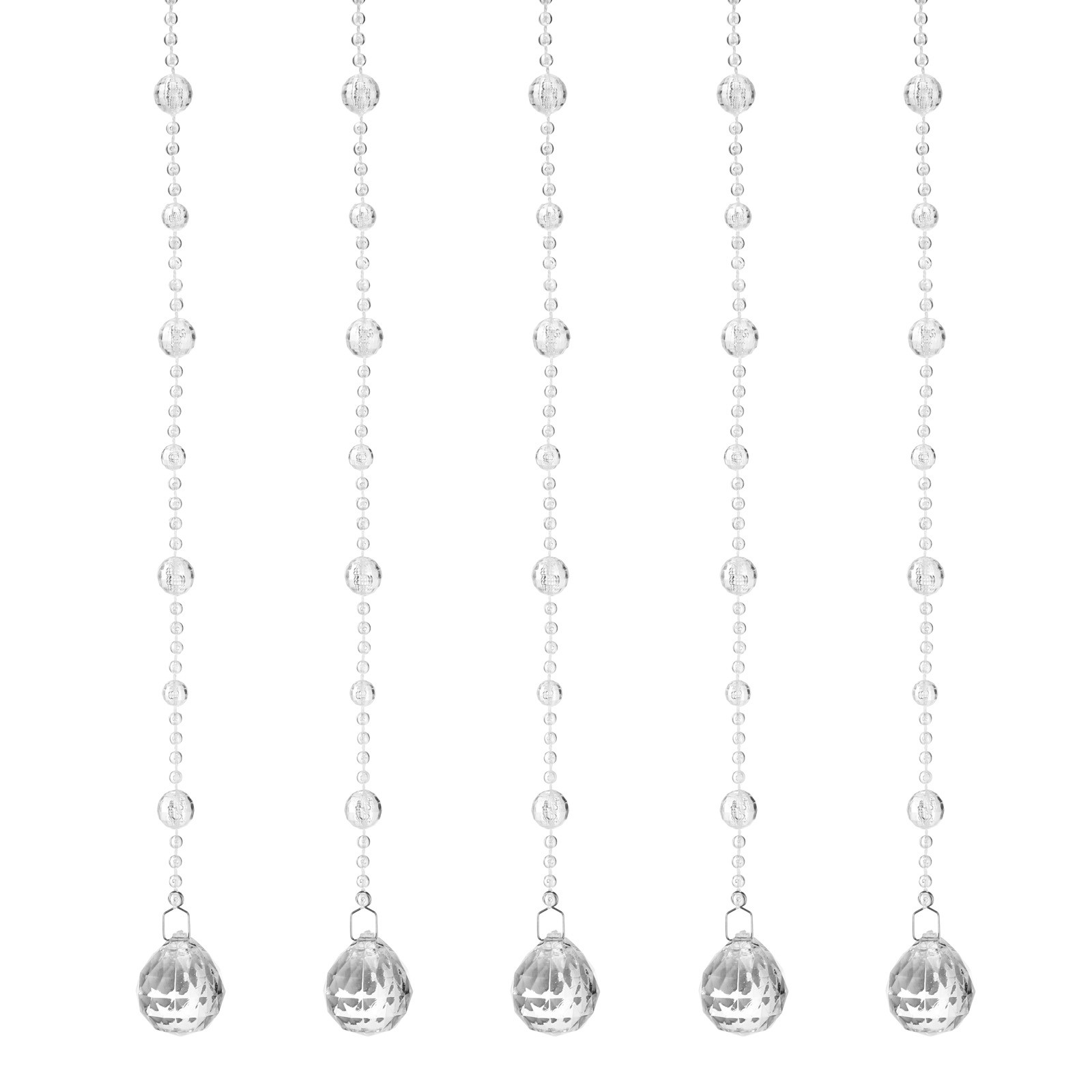10Pcs Acrylic Crystal Garland Strands Round Bead String Hanging (1m/3.28ft) gallery