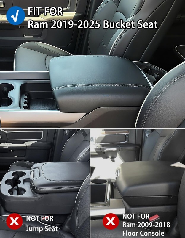 Center Console Cover Compatible with 2019 2020 2021 2022 2023 2024 2025 Ram 1... gallery