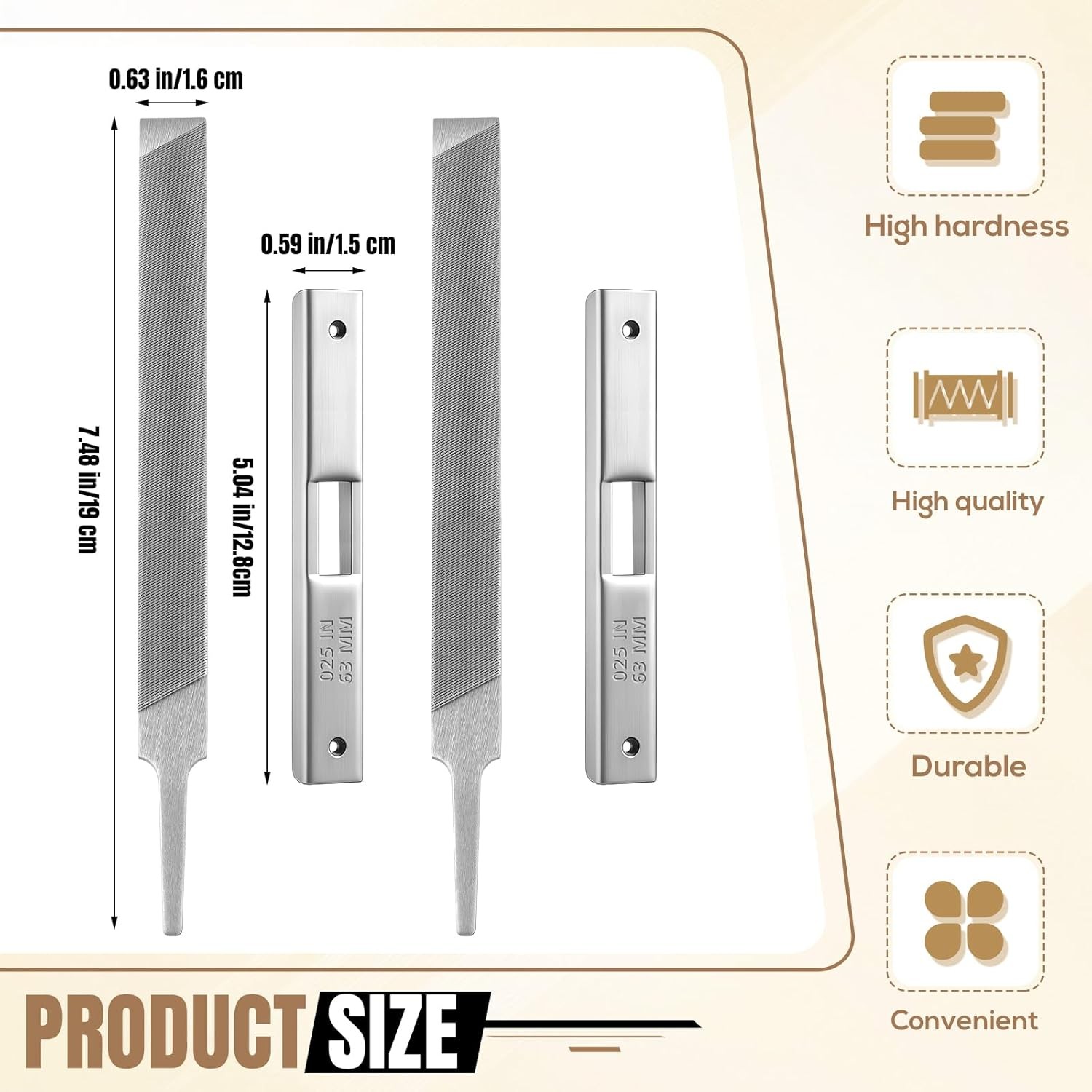 4 Pieces Depth Gauge Tool with Flat File for Chainsaw Chain Raker Gauge and Chai gallery