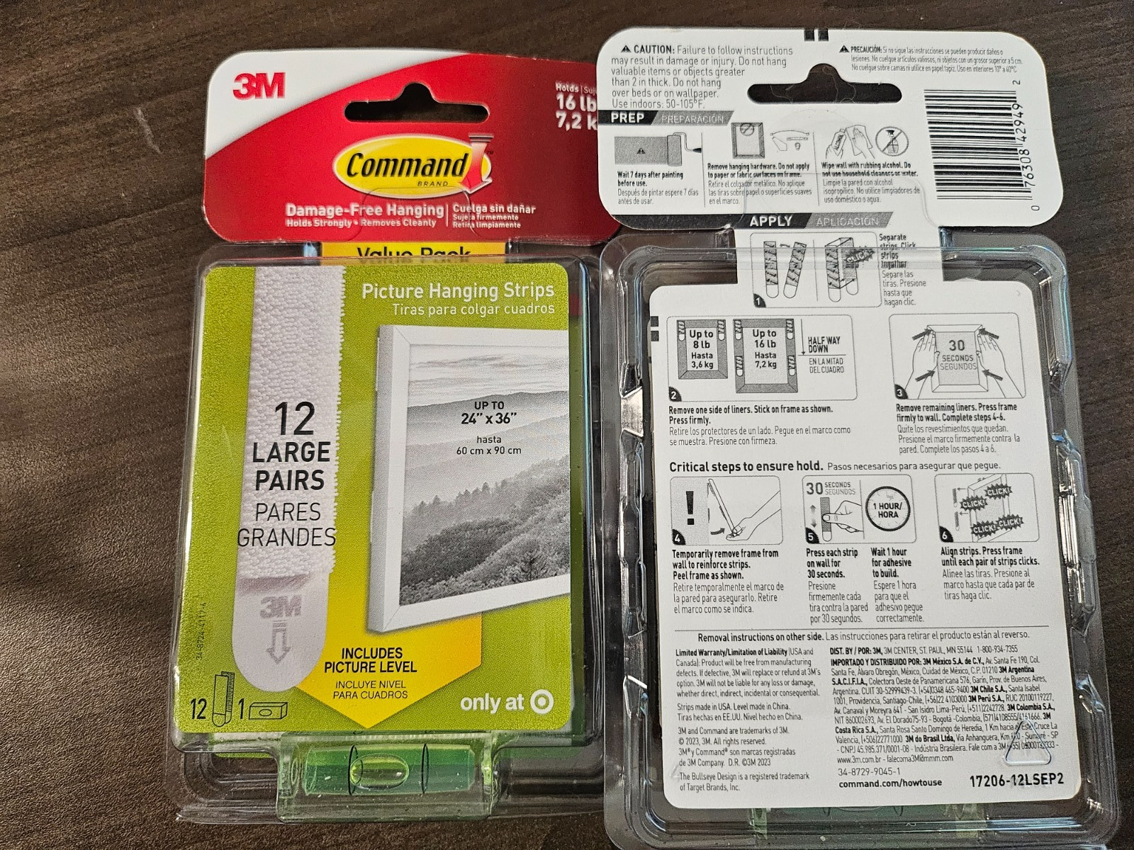 3M Command Strips 24 Large Picture Poster Hanging White Includes Level gallery