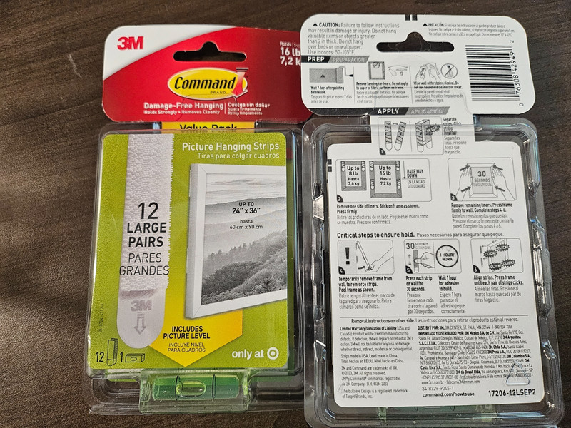 3M Command Strips 24 Large Picture Poster Hanging White Includes Level gallery