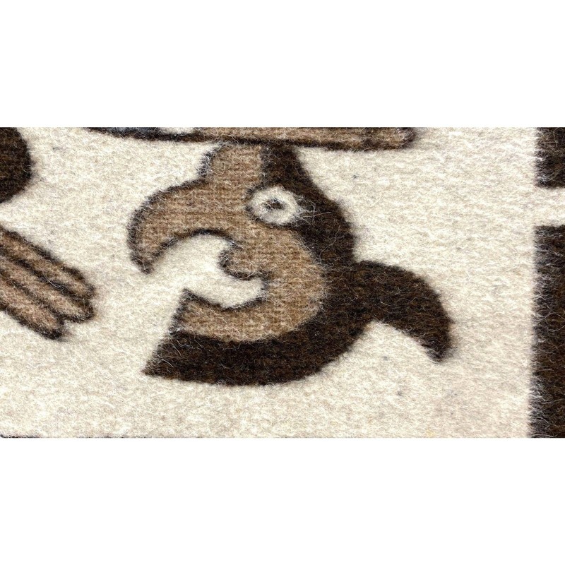 Wool Alpaca Peruvian Blanket Wiracocha god motif Andean pattern size 63.5"x83" gallery