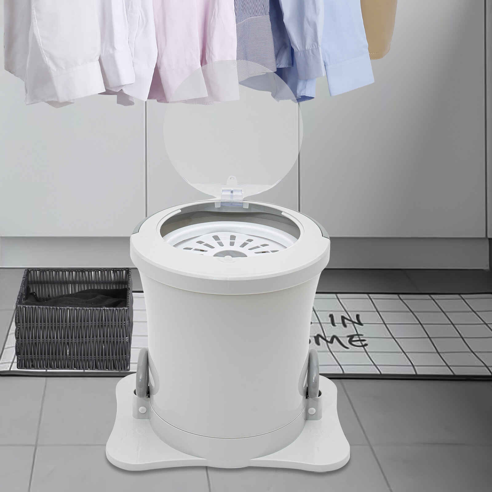 Compact Washer Spin Dryer Barrel Portable Mini Manual Dehydrator Washing Machine gallery