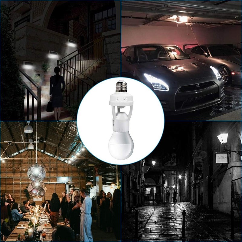 Infrared PIR Motion Sensor E27 LED Light Lamp Bulb Holder Socket Switch 110/220V gallery