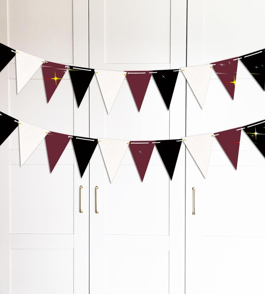Graduation Party Decorations Maroon Black 2024/Burgundy Black Graduation Deco...