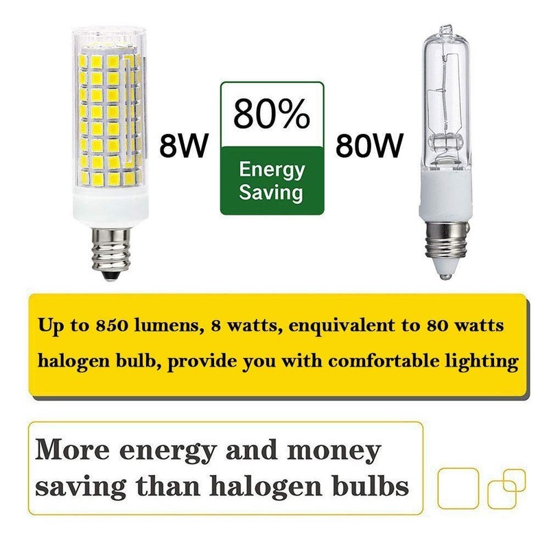 4 Pack E12 LED Corn Light Bulb Dimmable 100W Equivalent 1000LM 6000K Chandelier gallery