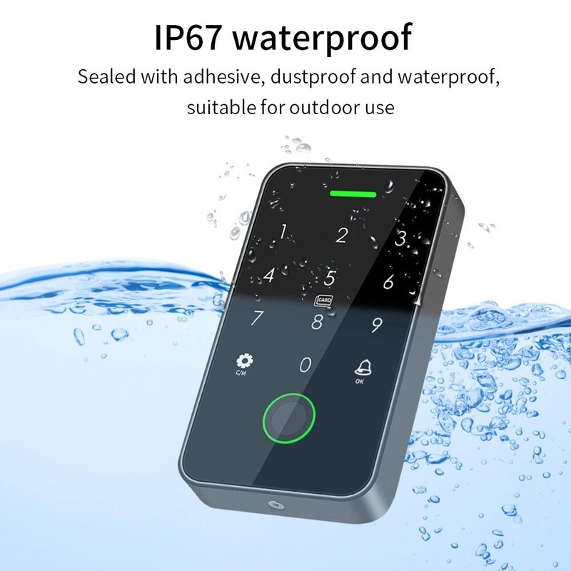 Tuya NFC Bluetooth Backlight Touch RFID 13.56MHz Door Lock Keypad Access IP66 gallery