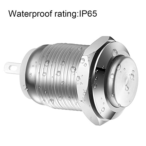 Gebildet 10pcs Waterproof Push Button Momentary Stainless Steel Push Button On gallery