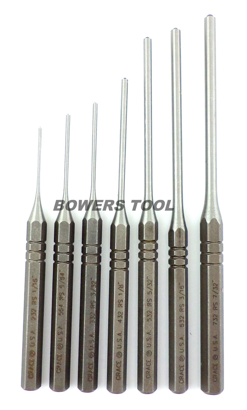 Grace Gunsmith Roll Spring Pin Punch Set 7pc Gun Care Machinist Made in USA gallery