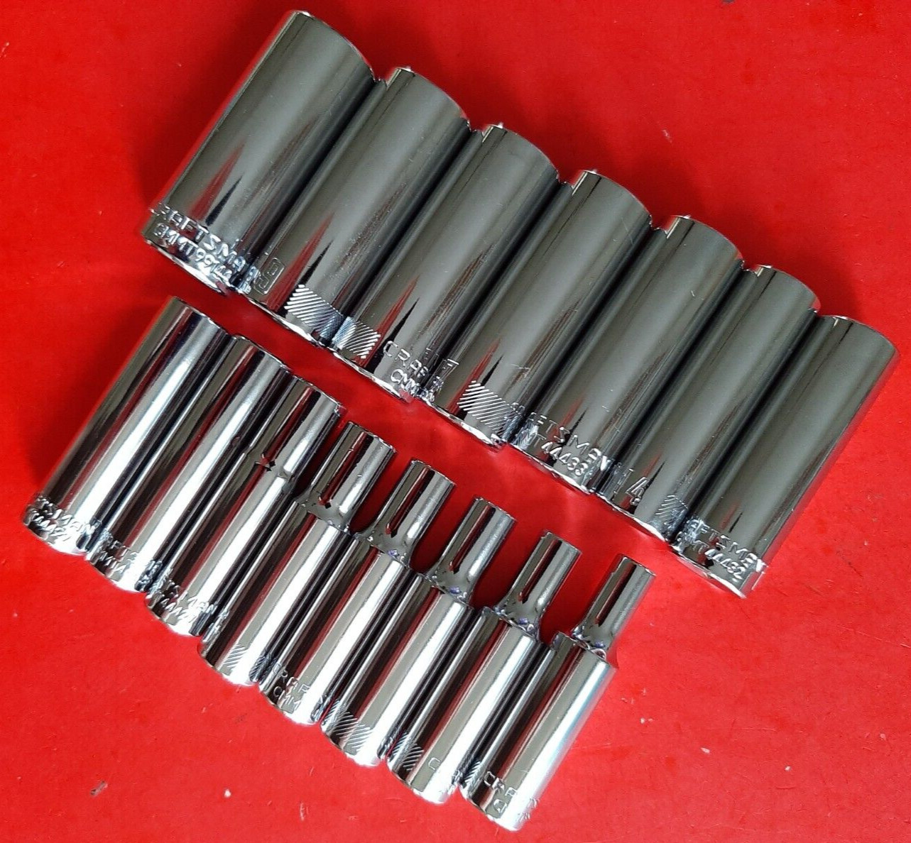 NEW Craftsman Tools 15 Piece Deep 3/8" METRIC MM 6 Point Socket Set 6-19mm +21mm gallery