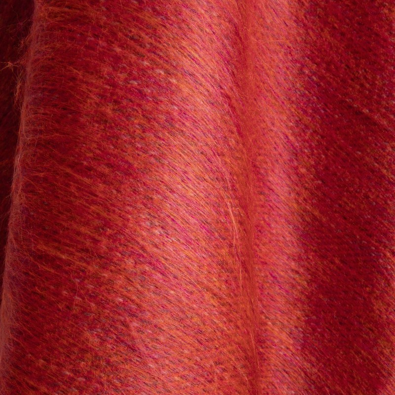 DOUBLE DENSITY ALPACA WOOL BLANKET THROW | QUEEN SIZE | SOFT & WARM – FIERY RED gallery