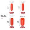 80pcs Round Rubber End Caps 3/32" 1/8" 5/32" 1/4" Red Vinyl Thread Protectors gallery