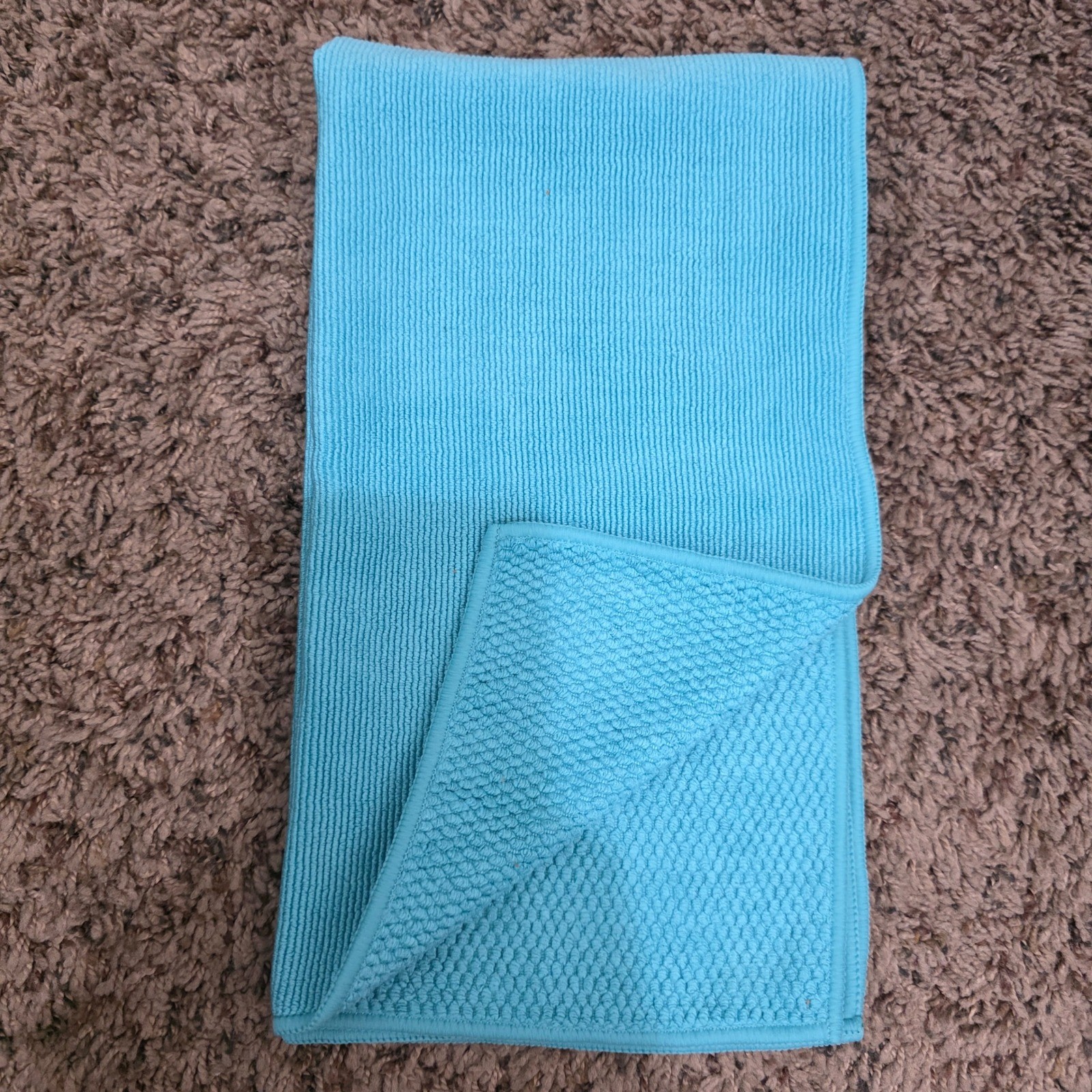 Norwex 3pc Set Limited Edition Teal Blue Ribbed Kitchen Towel 2 Mini EnviroCloth gallery