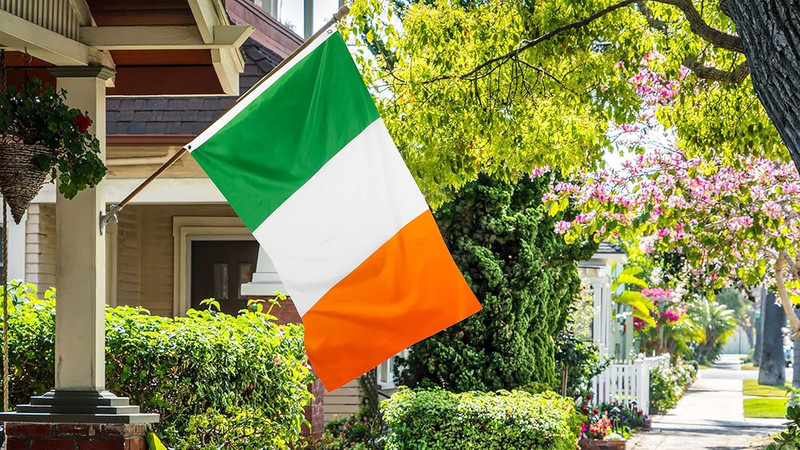 DANF Ireland Flag 3X5 Ft Thick Polyester, Fade Resistant, Brass Grommets gallery