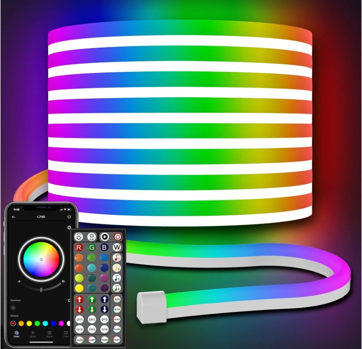 Led Neon Rope Lights Control with App/Remote,Flexible Led Rope Light,Multip mode gallery
