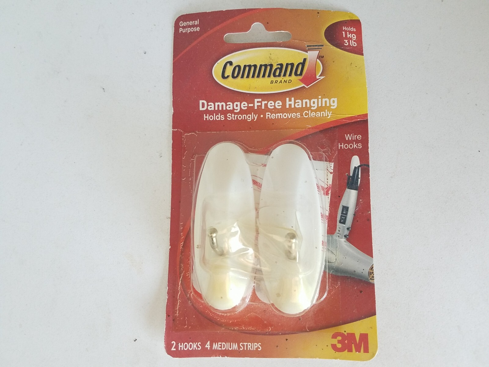 Damage Free Hanging Hooks General-purpose 1 Kg 3 Lb Command 3M Brand Two Pieces gallery
