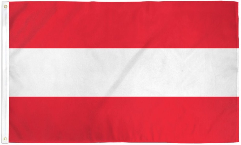 "AUSTRIA" flag 2x3 ft polyester banner sign Austrian AUS EU UN United Nations