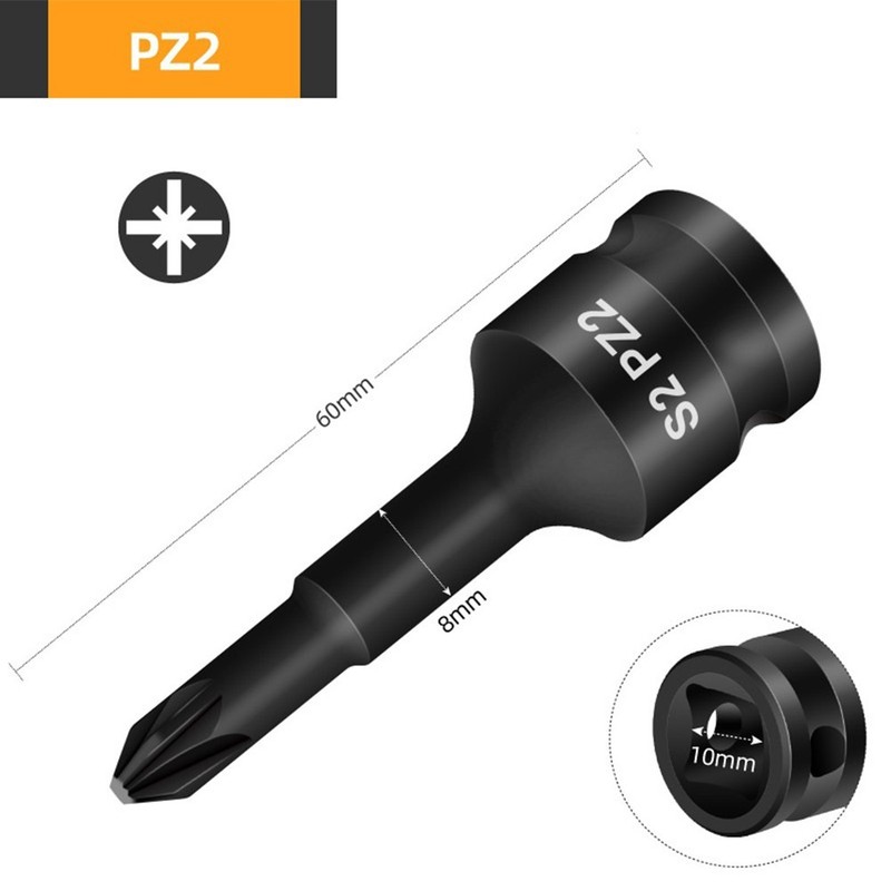 High Hardness Screwdriver Bit Socket Adapter Head PH1PH4 PZ1PZ4 SL3SL8 38 inch gallery
