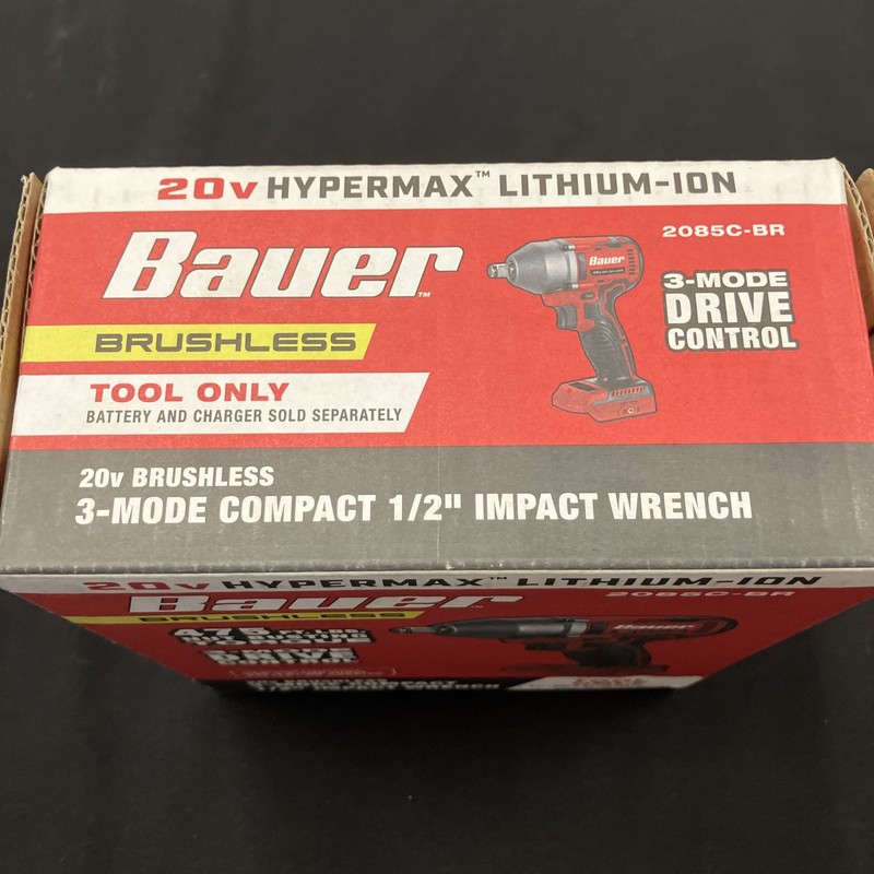 Bauer 20V Brushless Hypermax Compact 1/2 Impact Wrench, 3 Modes & 475lbs Torque! gallery