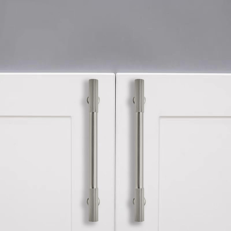 2-Pack 8 Inch Hole Center Brushed Satin Nickel Cabinet Pulls Solid Heavy Duty gallery