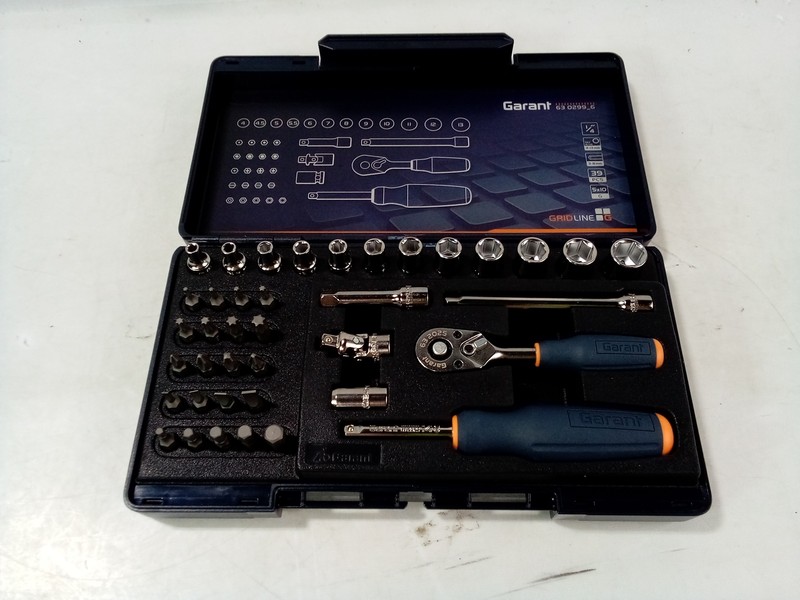 Garant 39 Pc 1/4 inch Drive Socket Set, 6 pt, 4 mm to 13 mm - NEW gallery