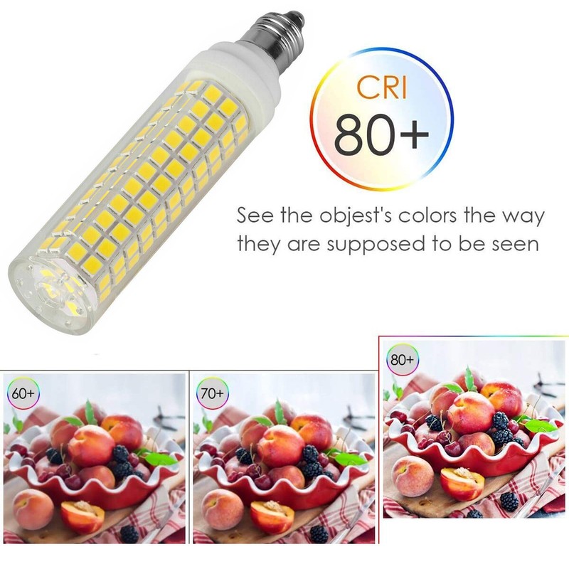 Dimmable BA15D E11 E12 E14 LED Corn Bulb Mini 136 LED Ceramics Light 15W Lamp US gallery