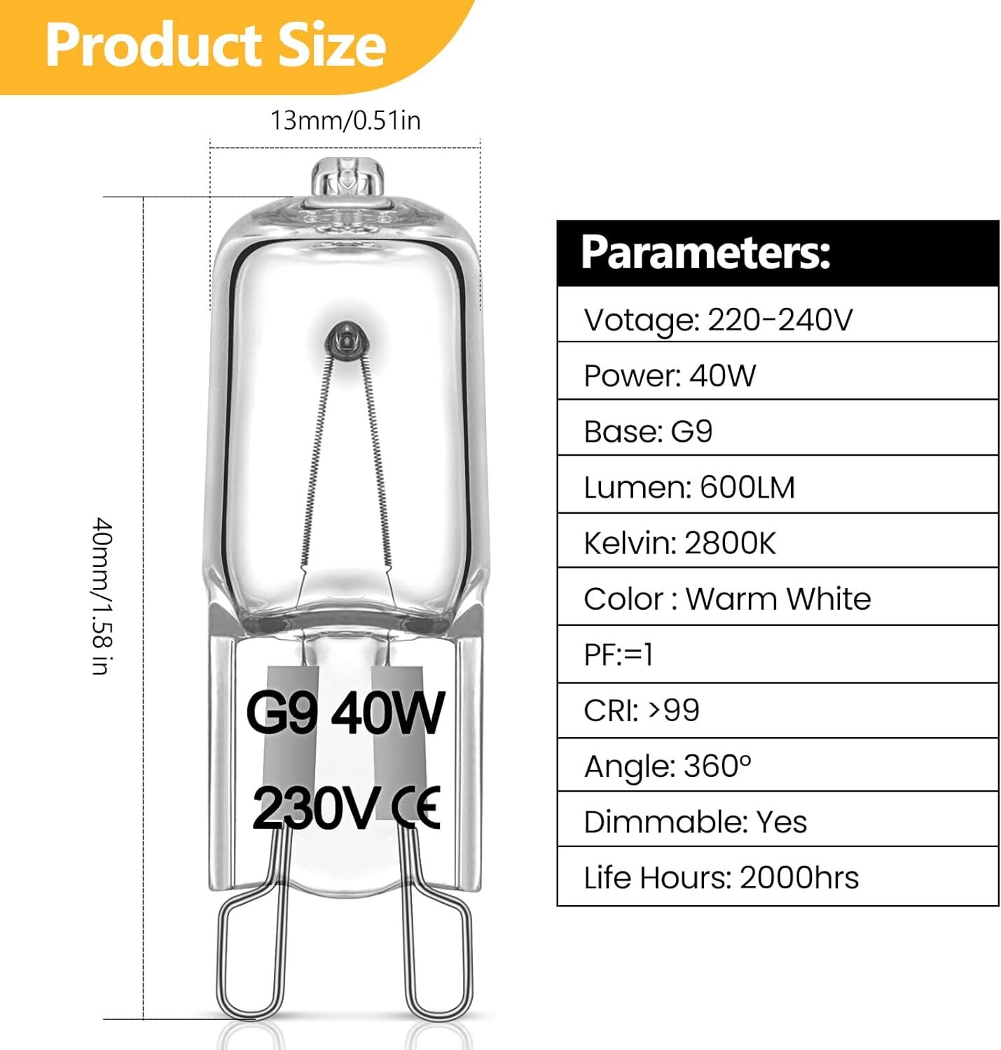 G4 G9 Halogen Bulbs Capsule 10W 18W 20W 25W 28W 33W 40W 60W Lamp Light 220v 12v gallery