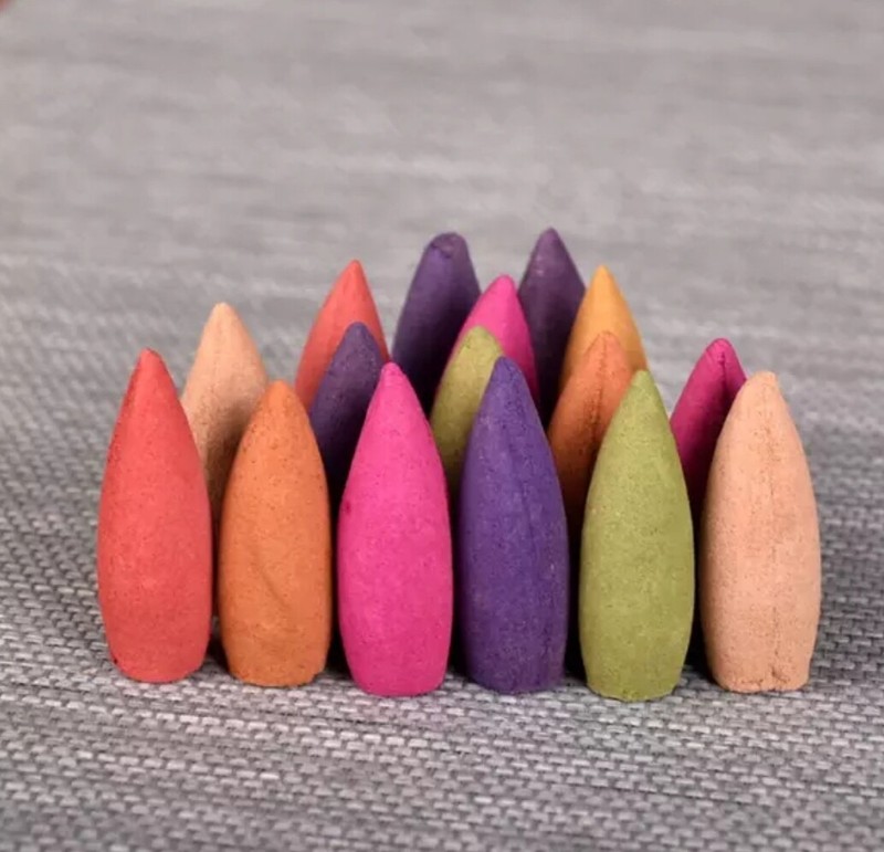 NEW VERSION Big Backflow Incense Burner Cones Flower Flavor Smoke Bullet Cone gallery
