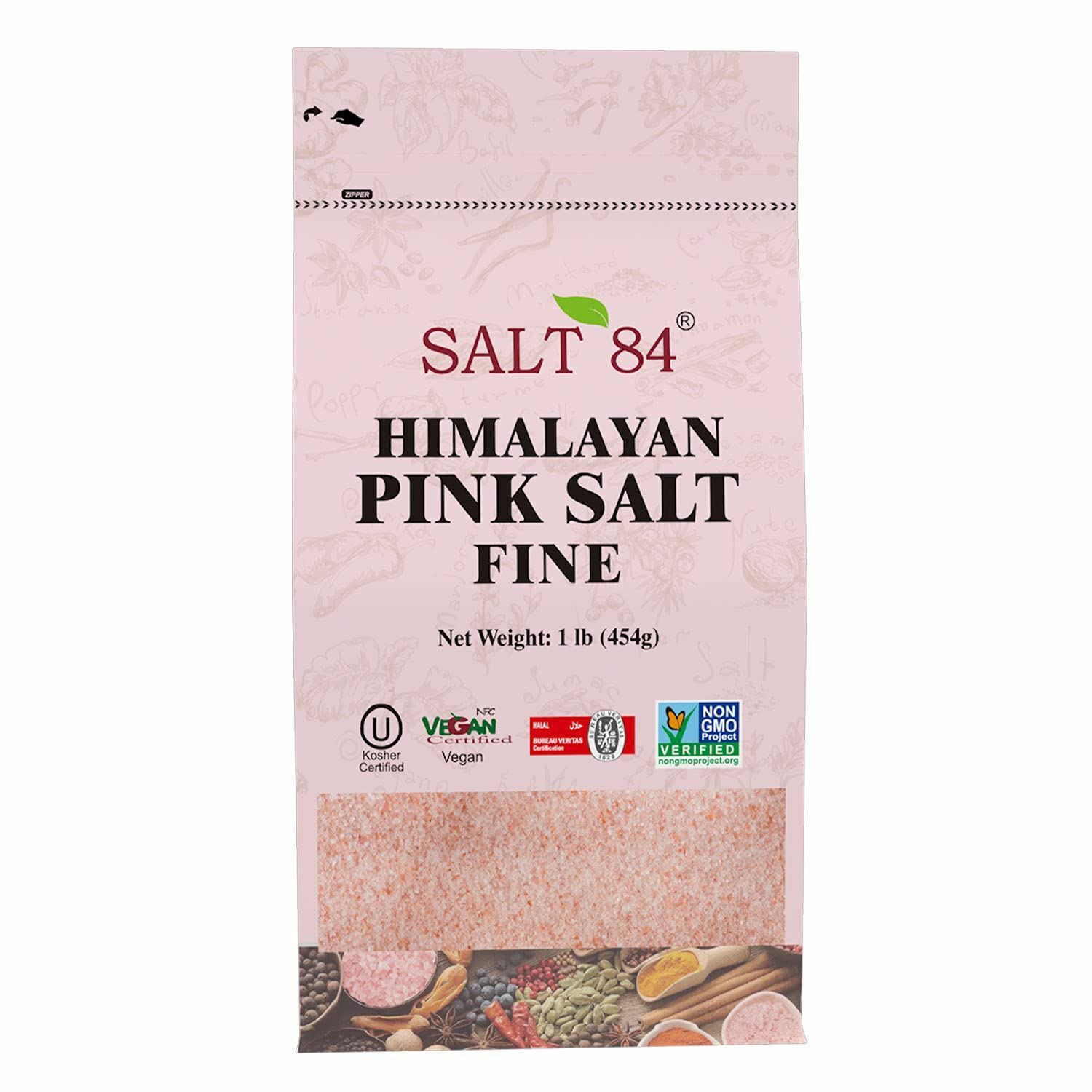 Himalayan Chef Salt 84 Himalayan Pink Salt, Fine - 1 Lb Resealable Bag gallery