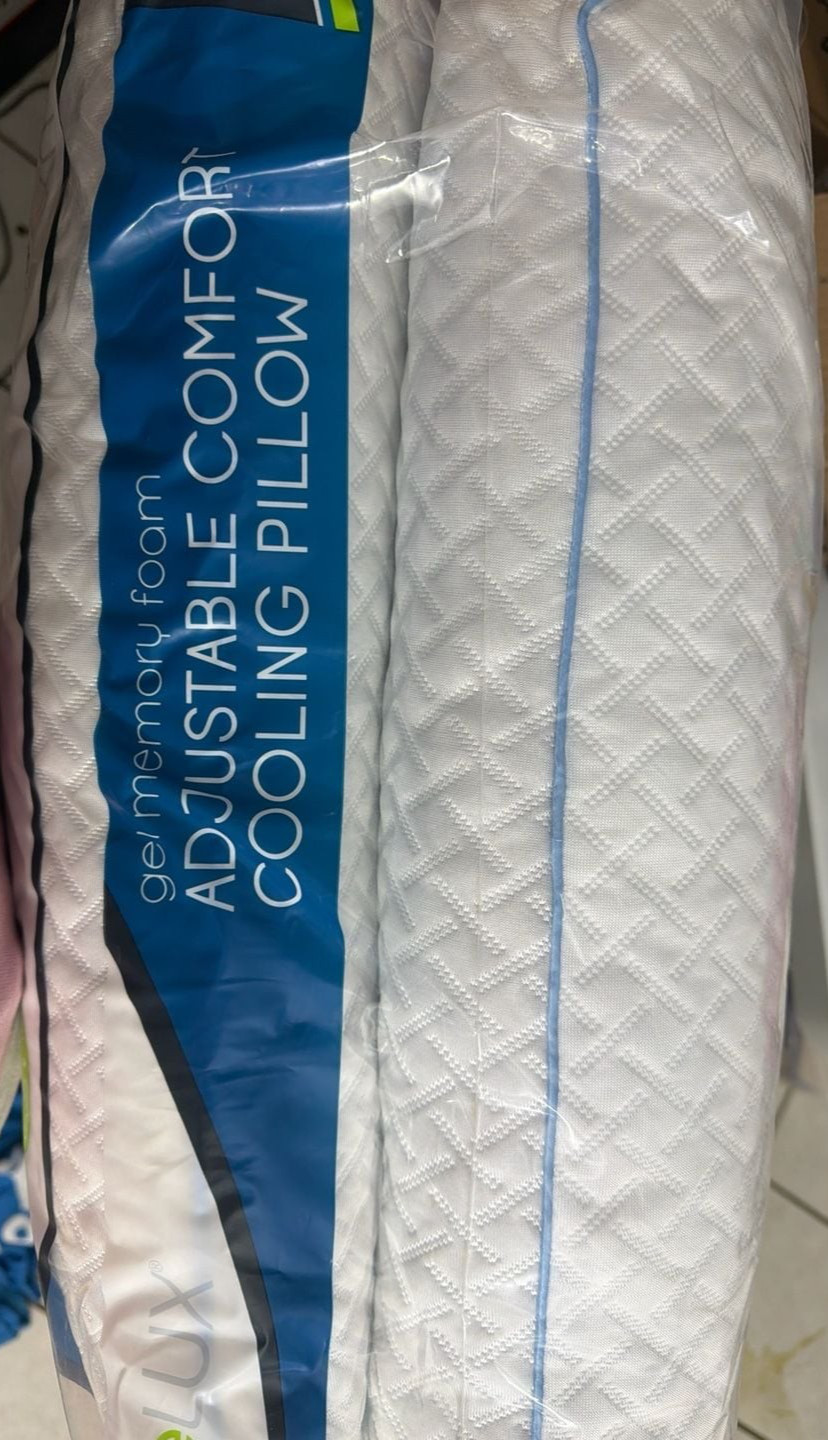 pureLUX Gel Memory Foam Adjustable Comfort Cooling Queen Pillow (2-Pack) gallery
