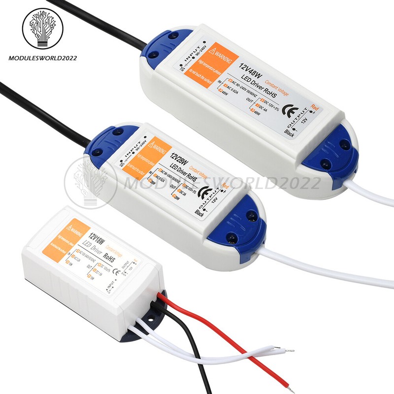 LED Driver Switching Power Adapter DC 12V 18W 28W 48W Transformer AC 90-240V gallery