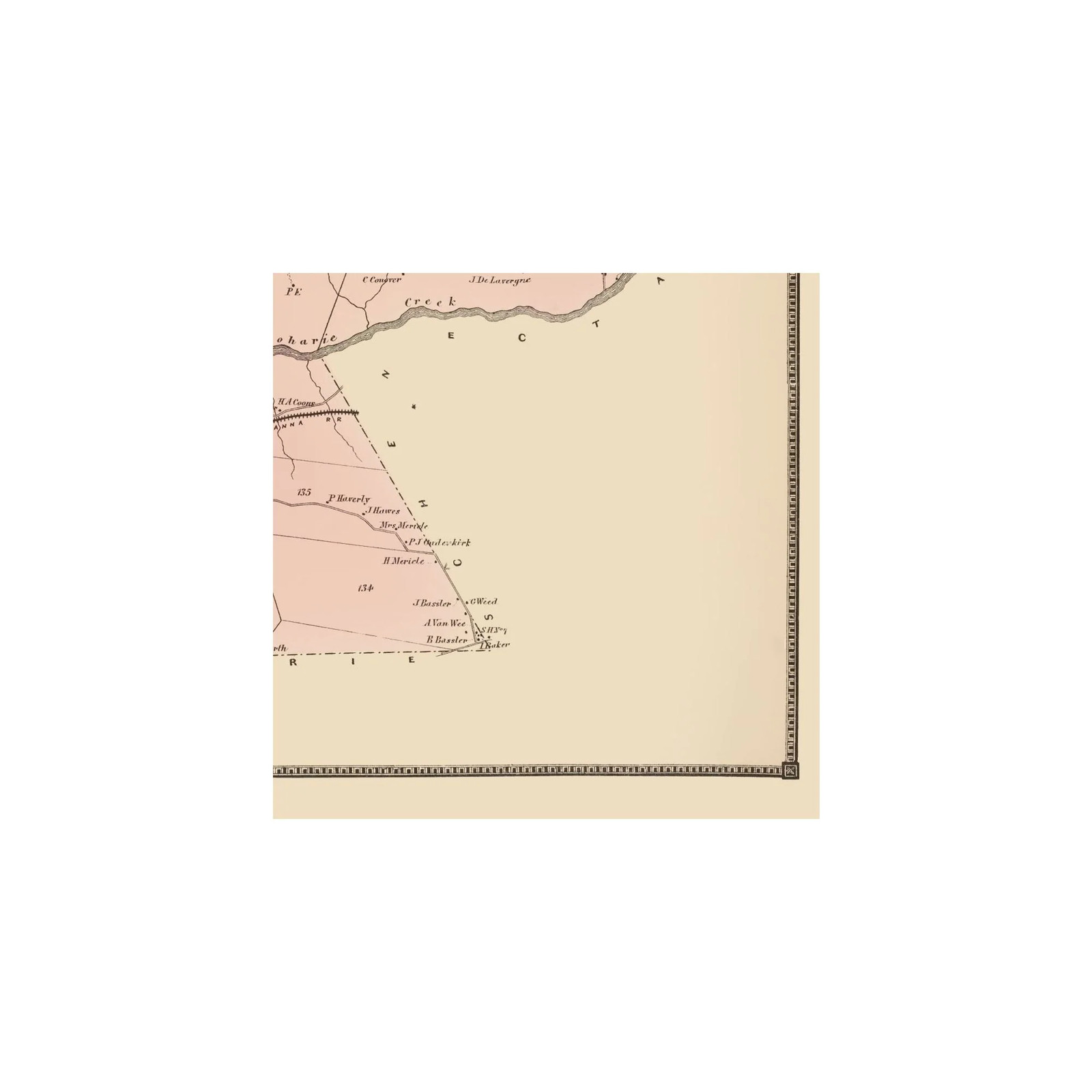 Historic City Map - Esperance New York - Stone 1866 - Vintage Wall Art gallery
