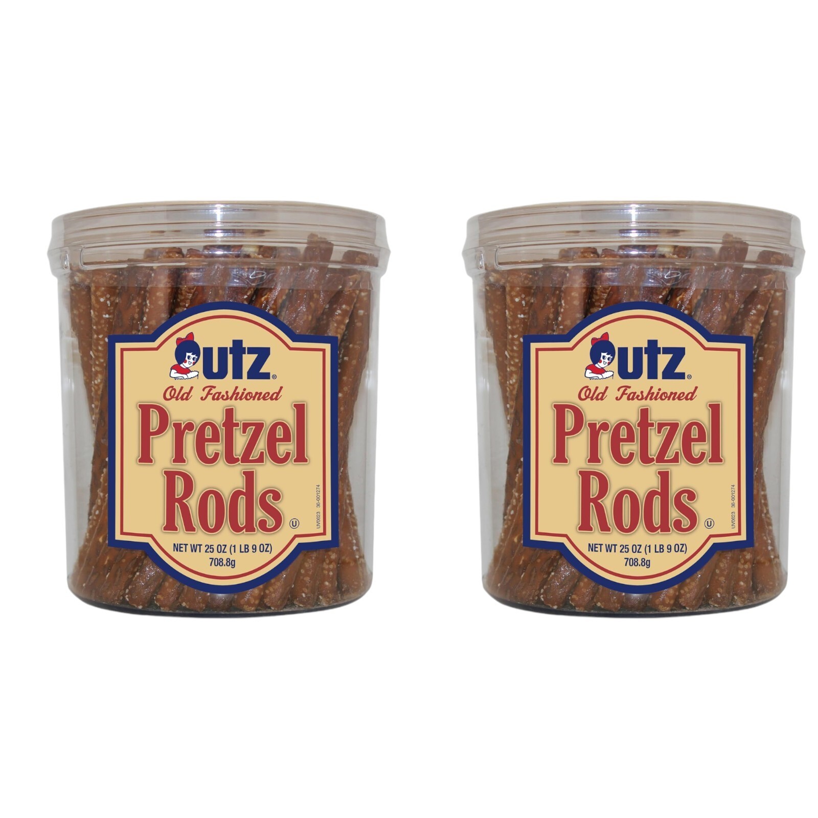 Utz Old Fashioned Pretzel Rods 25oz Barrel Thick Crunchy Pretzel Rod 2 Pack gallery