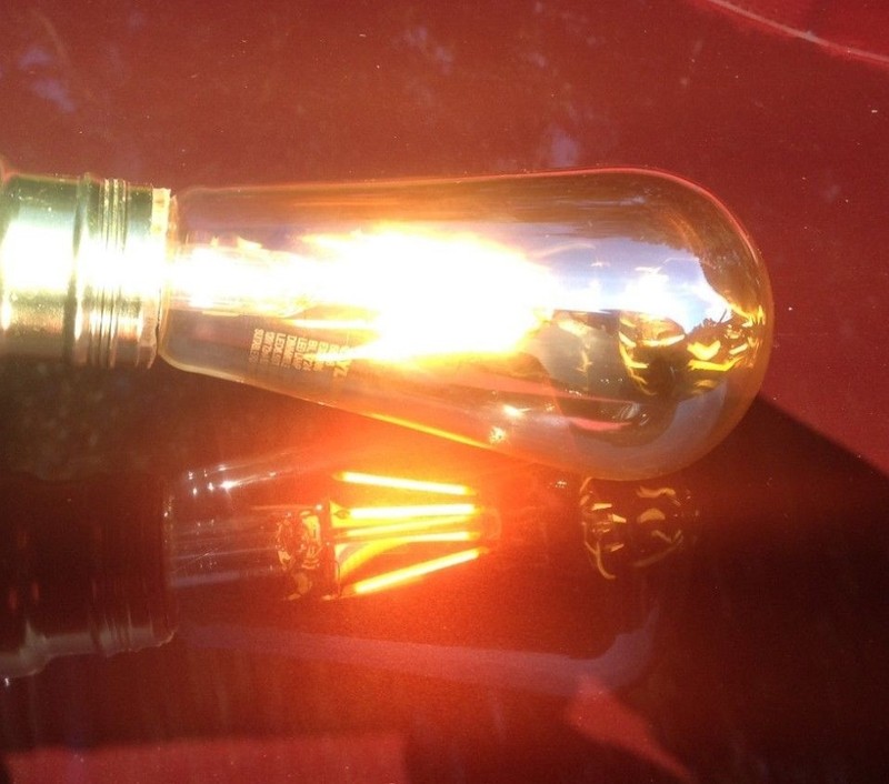 2 NEW LED AMBER tint Light bulb EXTRA WARM low blue 650 lu E26 base 6w = 60w A19 gallery