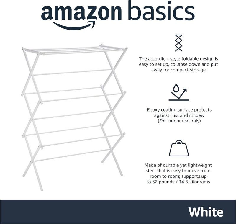 Foldable Portable Clothes Drying Rack for Indoor Air Drying, Collapsible Design, gallery