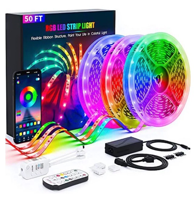 EEEKit 3528 SMD 10M 32FT RGB 600LEDs LED Light Strip 12V Power +44Key IR Remote gallery
