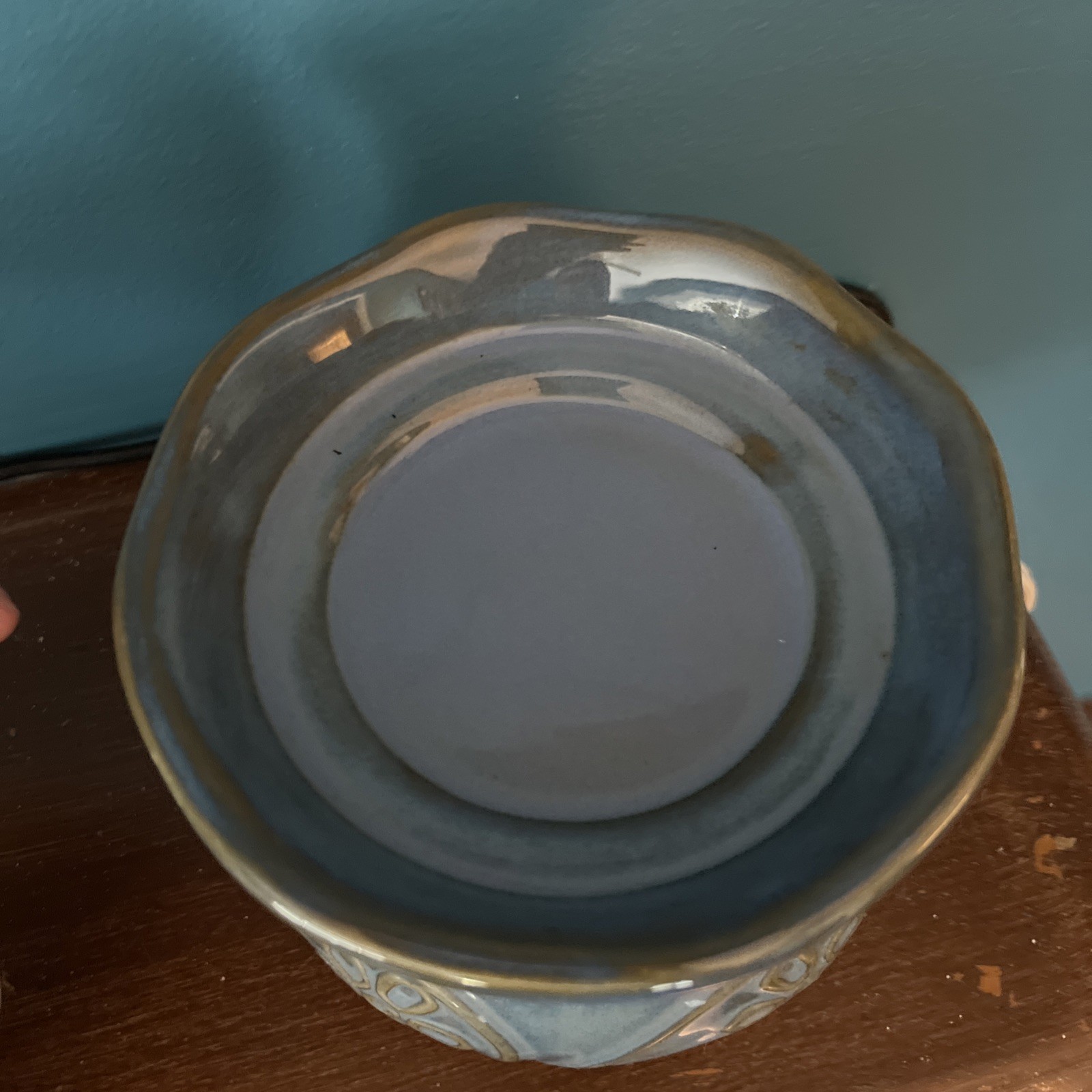 SC Johnson & Son Electric SCJ-183 Wax Warmer Plate And Dish Blue & Olive Green gallery
