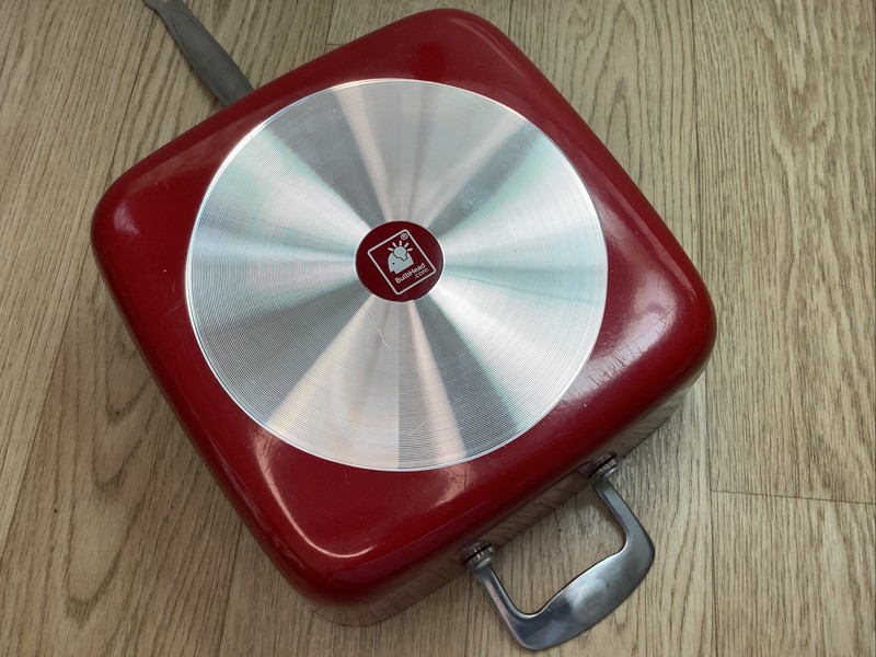 Bulbhead Red Copper-Ceramic 10" Square Pan 4 Piece Set Deep Fry Roast Steam Bake gallery