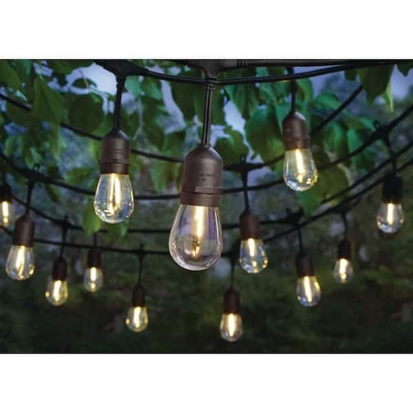 Hampton Bay 24-Light 48 ft. Indoor/Outdoor String Light with S14 Single Filament gallery