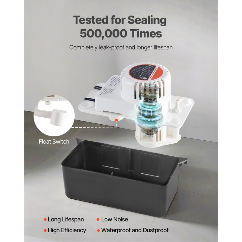 Condensate Removal Pump Automatic Condensate Pump 1/50 HP 65GPH 15 ft Lift gallery