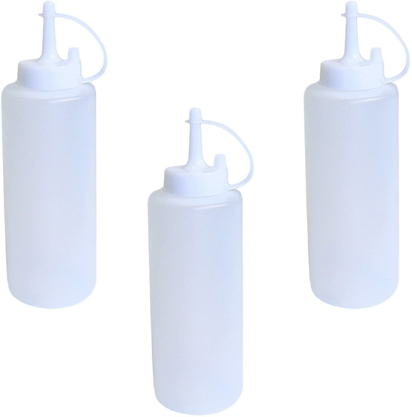 Plastic Squeeze Bottles With Caps, Ketchup Mayonnaise BBQ Sauce Condiments 3 pcs gallery