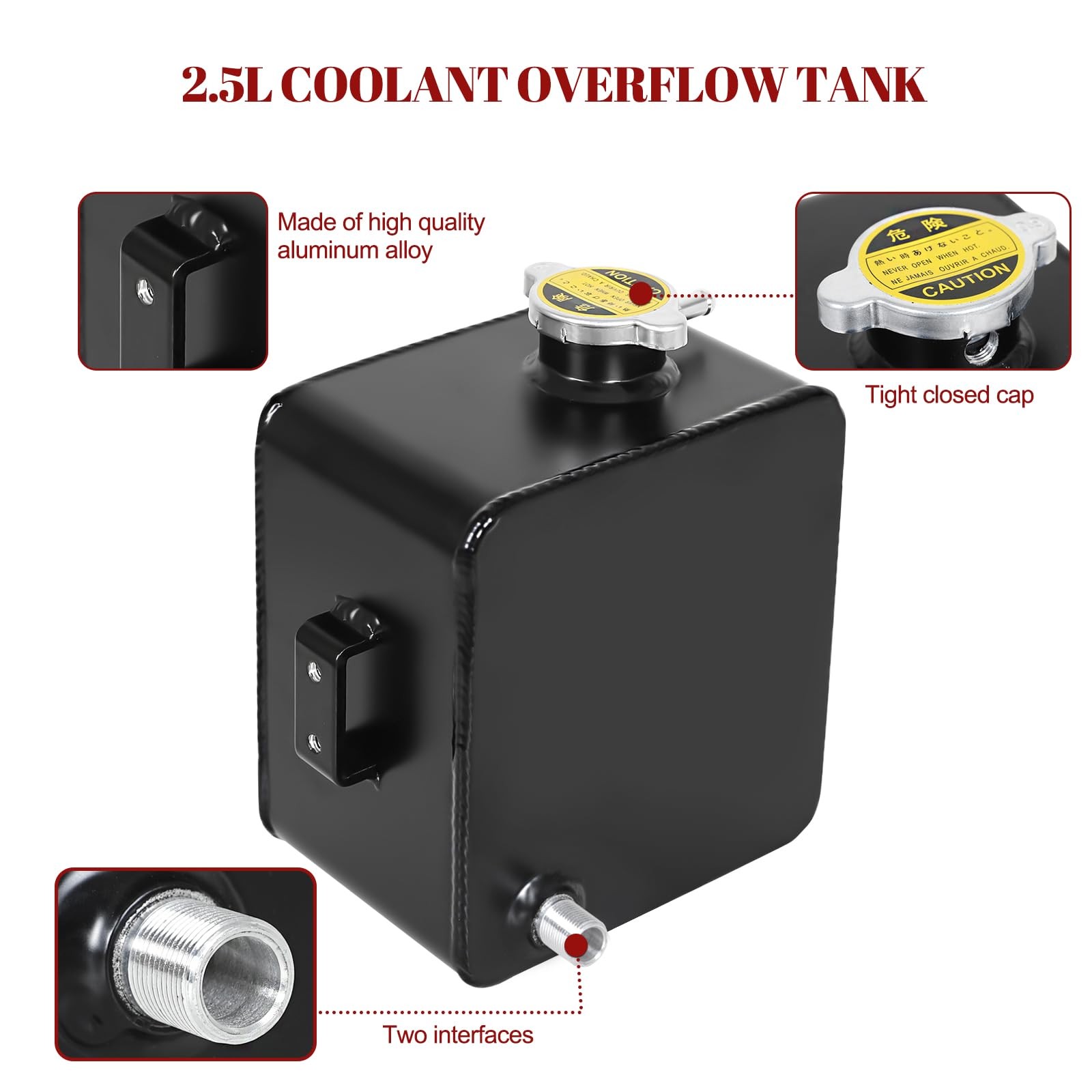 Blackhorse-Racing 2.5L Universal Aluminum Coolant Radiator Overflow Expansion gallery