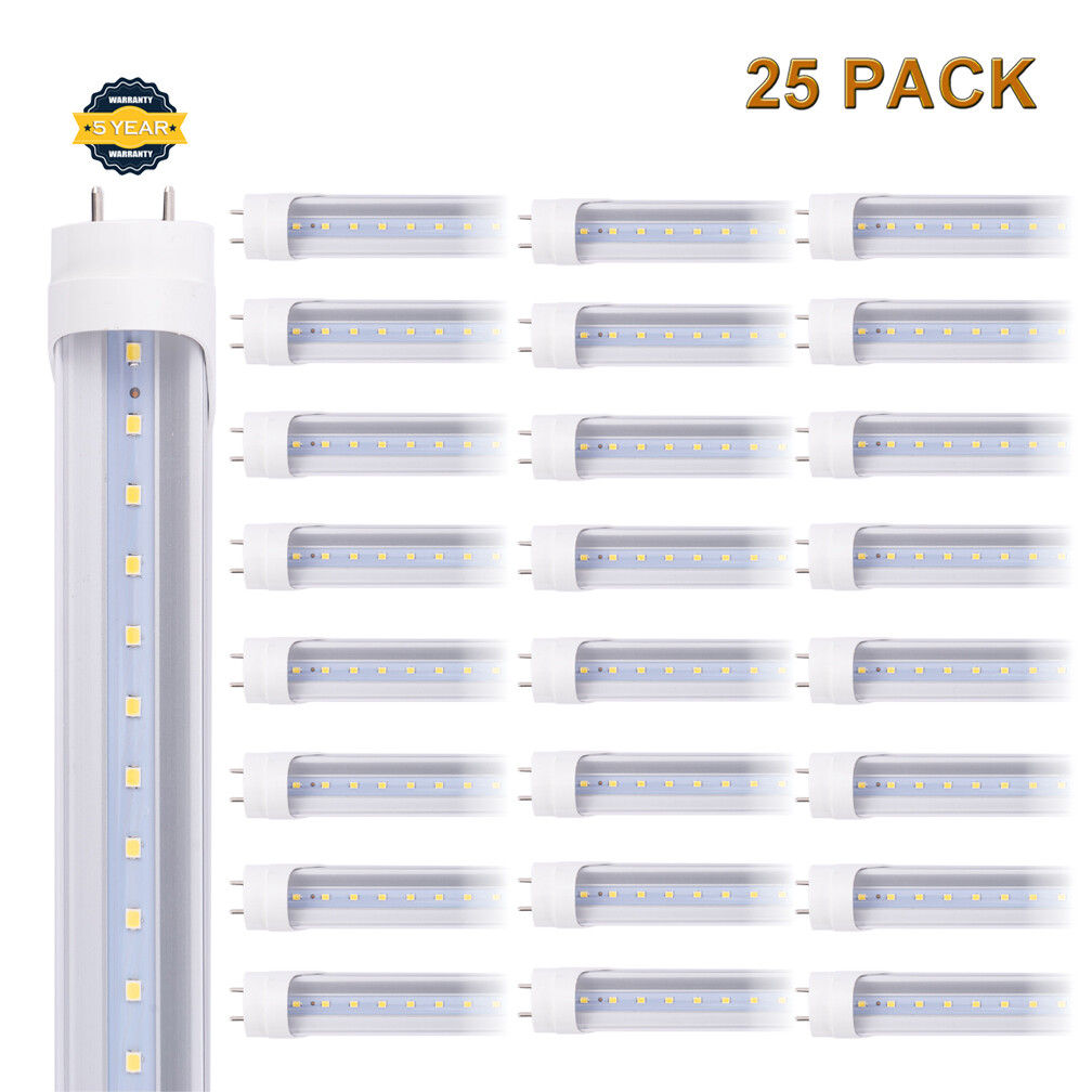 6-100 PACK G13 4FT T8 LED Tube Light LED Bulbs 24W 6000K CLEAR LENS gallery