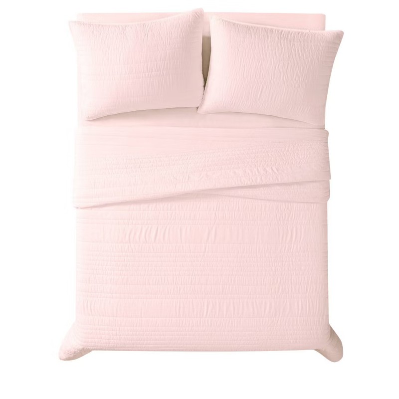 Full/Queen 3pc Antimicrobial Quilt Set Blush - Truly Calm gallery