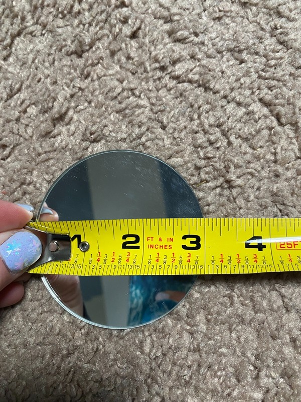 Circular Round Accent Mirror Frameless 3" Great Condition, Flat Back gallery